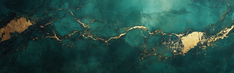 Luxurious emerald green textured background with elegant golden accents creating a stunning visual contrast