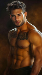 muscular young man