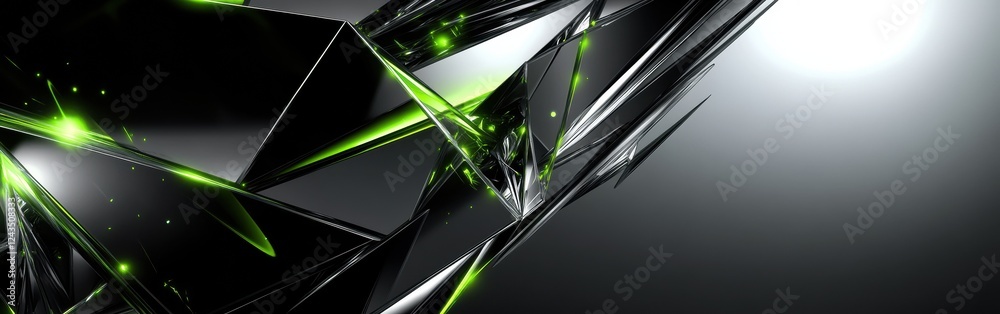Leinwandbilder futuristic abstract background featuring sharp geometric shapes and luminous accents in a sleek comp
