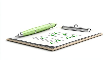 Clipboard, pen, and checklist, essential tools for task management, organization, productivity in office business