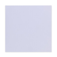 Top view of closed front side from square white envelope. Isolated on a white background.