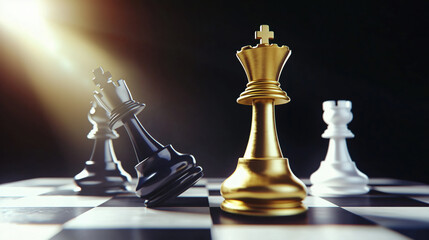 Chess king and queen