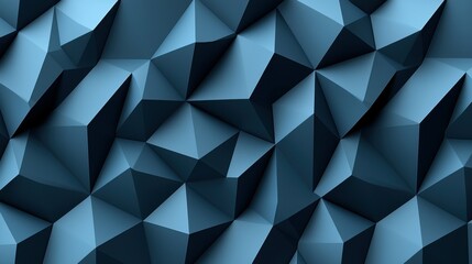 Fototapeta premium A sophisticated black geometric surface in 3D, with sharp edges and angular patterns. Perfect for technology, construction, or design-related topics, offering a sleek, contemporary look.