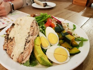 salad with cheese and vegetables