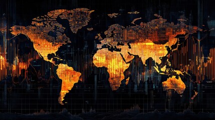 Bold visualization of the Forex market highlighting global trading activity and currency fluctuations