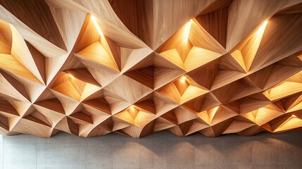 Obraz premium Inviting and Cozy Interior Design Featuring a Large Wooden Wall Enhancing the Warm Atmosphere of the Room with Natural Light Streaming Through Windows Creating a Relaxing Space