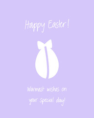 Easter vector modern card with rabbit
