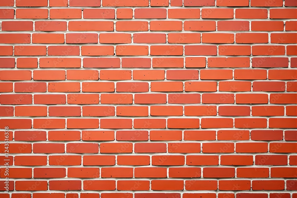Aufkleber textured red brick wall background pattern with white mortar gaps, featured in a horizontal layout.