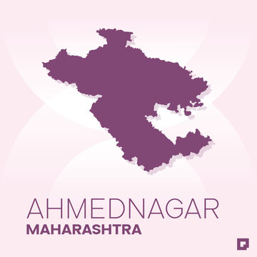 Ahmednagar vector map, Vector map of Ahmednagar, editable eps, AI files, Vector illustration of Ahmednagar vector map