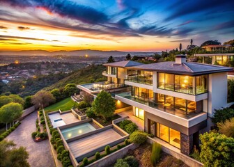 Obraz premium Johannesburg Northcliff Ridge Homes: Panoramic City Views from Elevated Properties