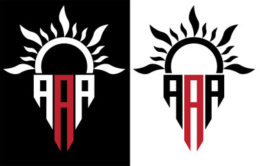 AAA Letter Logo Design. Initial letters AAA logo icon. Abstract letter AAA minimal vector logo design template.