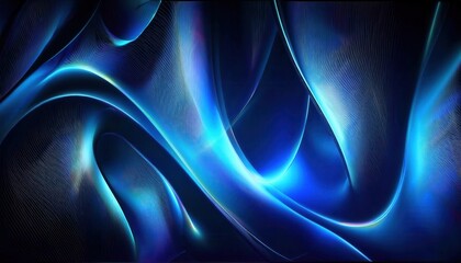 Naklejka premium futuristic abstract blue light wave texture with smooth flowing curves and glowing neon effect for technology and design