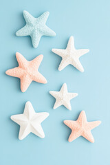 Colorful star-shaped nautical decorations for a bright aesthetic display
