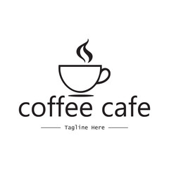 Coffee Cafe Vector Logo Design Icon Graphic