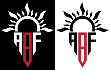 ABF Letter Logo Design. Initial letters ABF logo icon. Abstract letter ABF minimal vector logo design template.