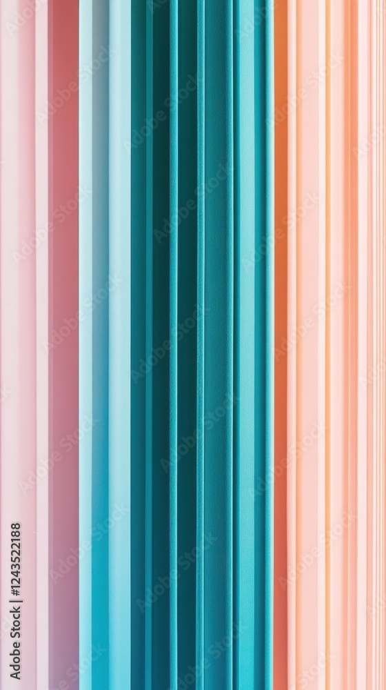 Poster vibrant turquoise vertical gradient lines create a stunning visual effect in an artistic display of 