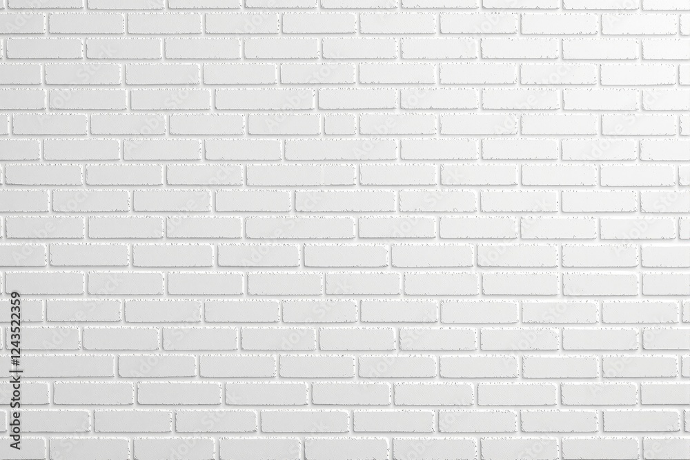 Poster white brick wall background with clean and minimalistic texture.