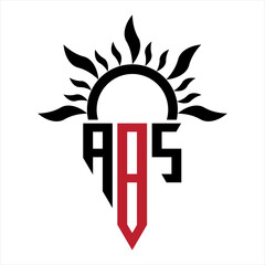 ABS Letter Logo Design. Initial letters ABS logo icon. Abstract letter ABS minimal vector logo design template.