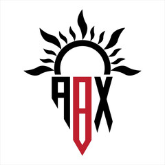 ABX Letter Logo Design. Initial letters ABX logo icon. Abstract letter ABX minimal vector logo design template.