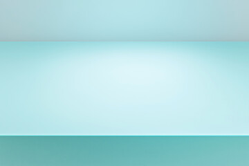 Fototapeta premium smooth flat surface in light teal blue with radiant tones creates calming atmosphere. This serene backdrop is perfect for various design projects