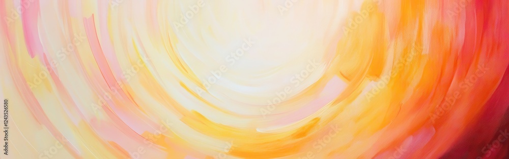 Aufkleber soft pastel strokes create a serene glow in amber and pink amidst a peaceful abstract background