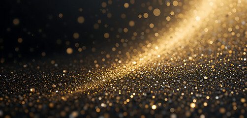 Abstract minimalist shimmering sequins dark and light gold gradient Grain surface, Luxury, celebration style, plain,