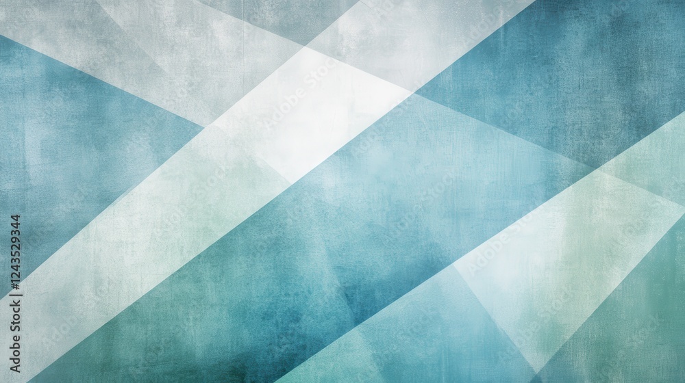 Poster modern geometric background with shades of blue and white creating a visually striking pattern