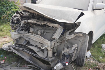 Due to a face to face collusion the front of the car has been completely damaged