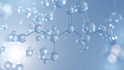 erythrulose molecular structure 3d, monosaccharide, structural chemical formula view from a microscope