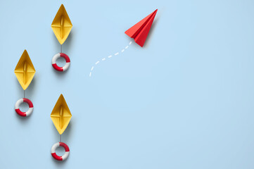 Stand out from the crowd success concept