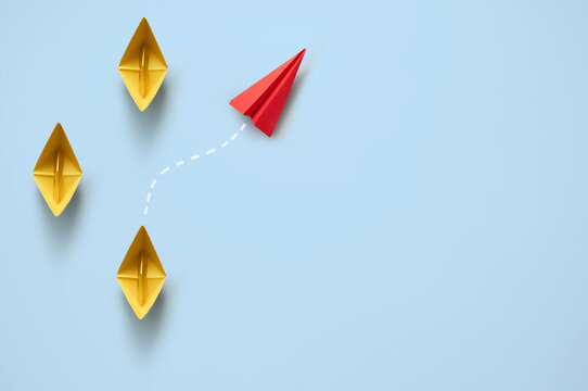 Stand out from the crowd success concept