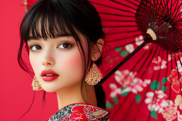 P A traditional kimono with intricate pattern