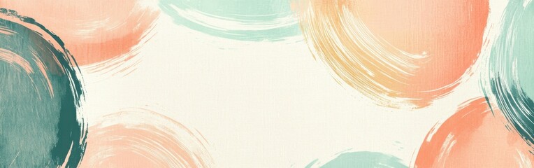 Minimalist design featuring gentle pencil strokes with soft circular patterns in pastel shades