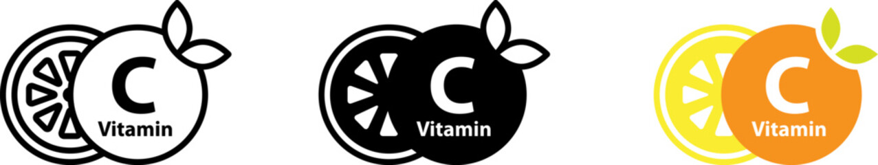 Obraz premium Vitamin C icon , vector illustration