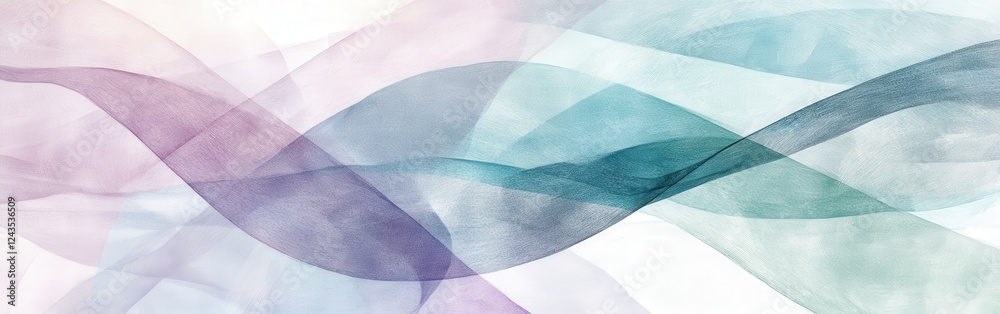 Poster Elegant overlapping pencil strokes create a mesmerizing wash of colors in a delicate abstract composition