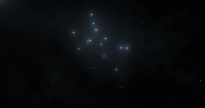 Hercules constellation in the outer space
