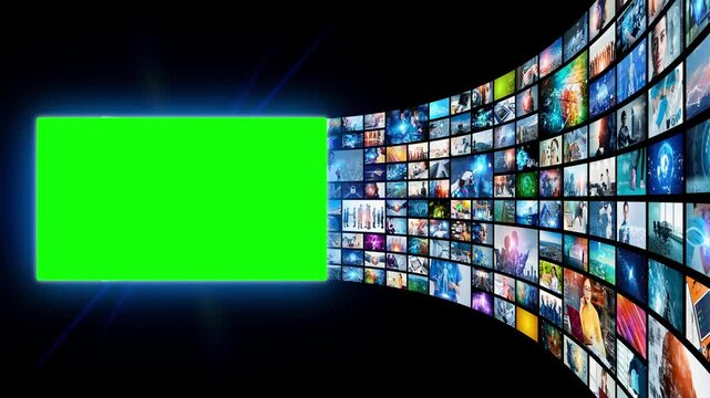 映像、画像、動画、コンテンツ、作品、ミュージアム、画面、アート、クロマキー合成、グリーンスクリーン、はめ込み合成、ビジネス、ネットワーク、サイバー、バーチャル、VR、グローバル、シアター、映画、ドラマ、映画館、美術館、テクノロジー、スクリーン、ニュース、SNS、拡散、氾濫、情報、放送、報道、社会、OSINT、AI、生成、データ、DX、IT、イメージ、コンセプト、飛び出す、モニター、科学、研究、開発
