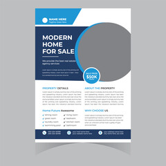 Home for sale buy rent flyer poster brochure banner template design elegant professional 