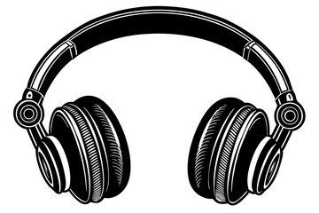 headphone silhouette vector
