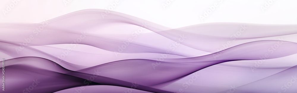 Poster Abstract pattern showcasing flowing lavender waves in soft hues, creating a tranquil atmosphere for artistic expression