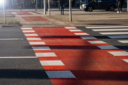 Przejście Rowerowe  - Ścieżka rowerowa - warszawa centrum, pasy drogowe dla rower&oacute;w