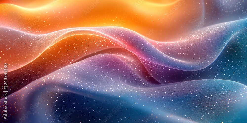 Aufkleber shimmering waves of color and light mesmerizing blend of warm and cool tones