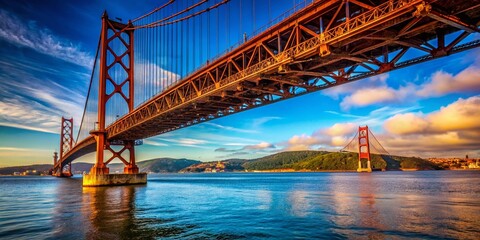 Fototapeta premium Macro Photography of Lisbon's 25th April Bridge Suspension Cables & Details
