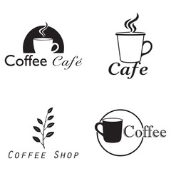 Coffee Cafe Vector Logo Design Icon Graphic