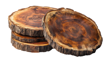Crafting wooden platter set workshop product indoor isolated on transparent background