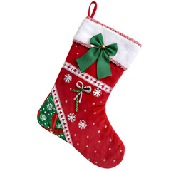 christmas stocking isolated on transparent background