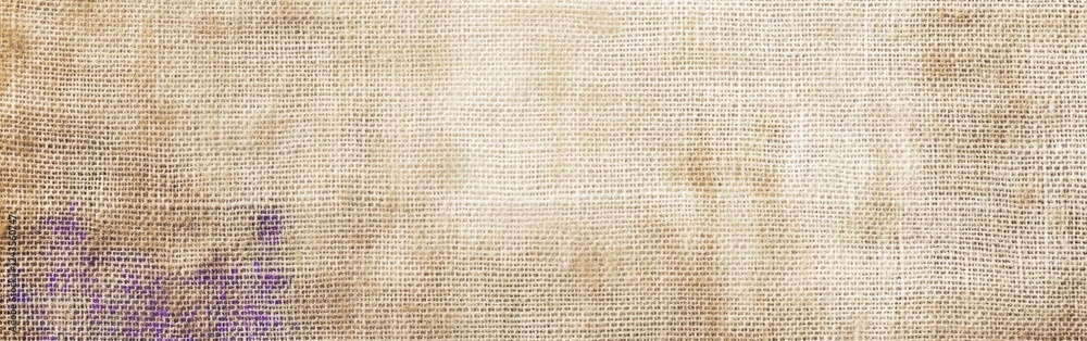 Aufkleber burlap texture showcasing soft pastel hues with subtle floral accents in subdued tones for a rustic 