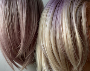Naklejka premium Sand grains in bold, vibrant colors, Hair color shades