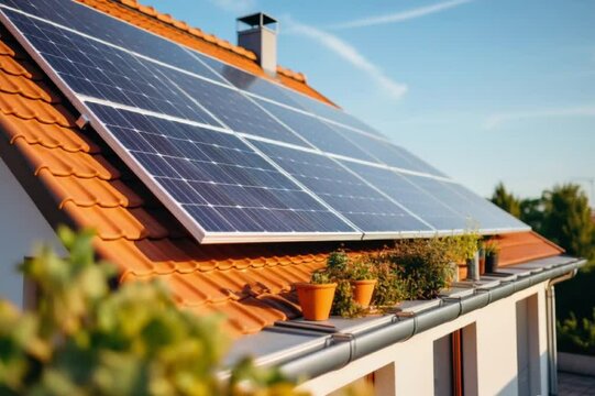 un panneau solaire sur un toit 