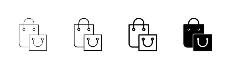 Fototapeta premium Shopping bag icon vector isolated on white background. Shopping bag vector icon. Basket icon